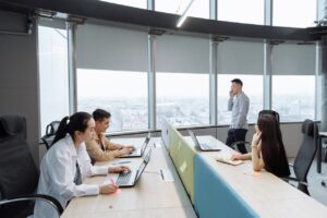 People working in an office