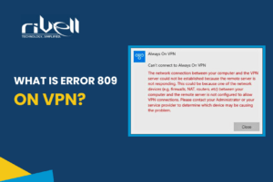 What is error 809 on VPN?