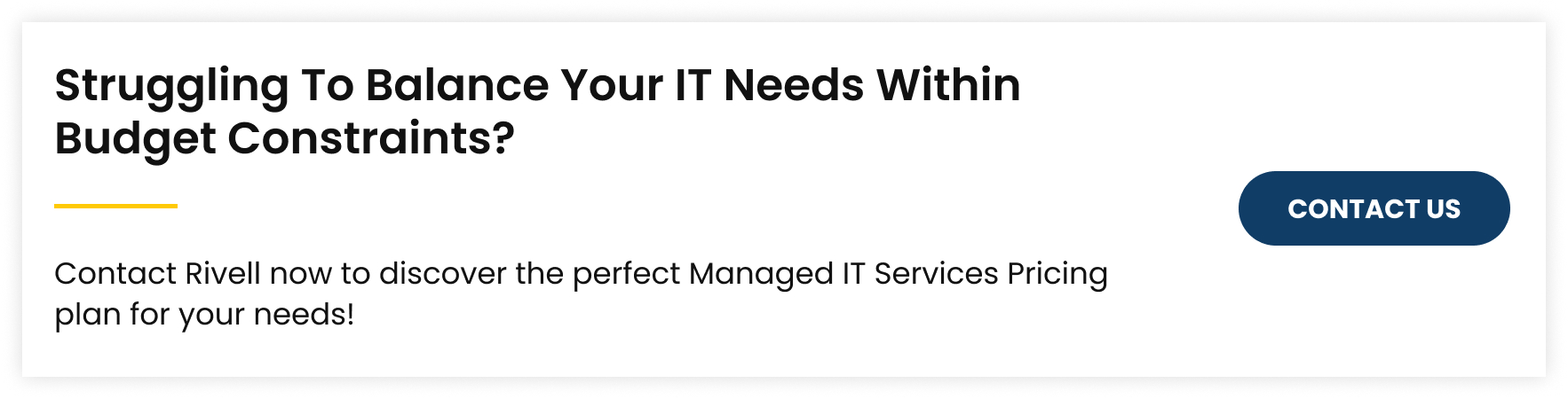 Contact us for managed it services pricing