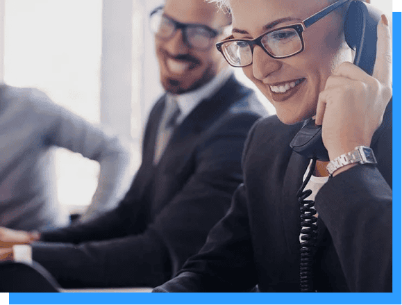 Professional customer service team providing support at Rivell call center.