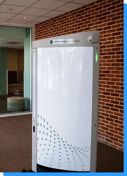 Motorola Solutions digital whiteboard or kiosk for interactive presentations or communication.