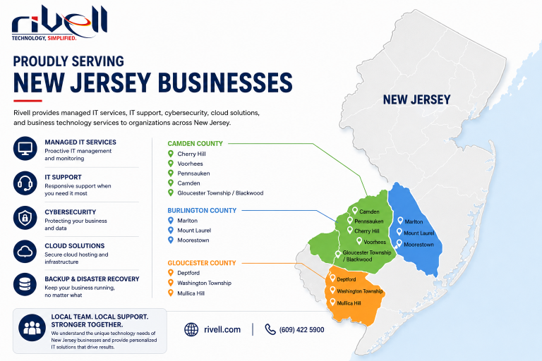 Areas we serve. Managed IT Services service provider in New Jersey.