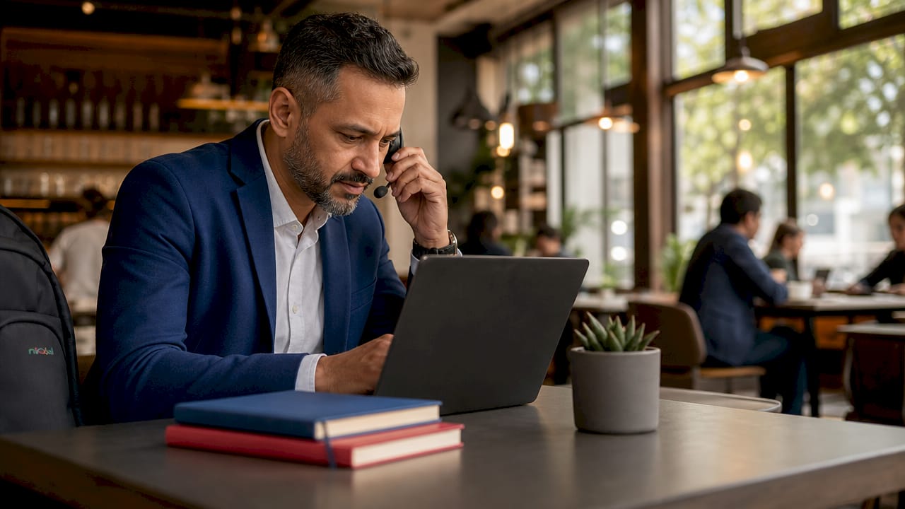 IT professional troubleshooting VoIP call quality