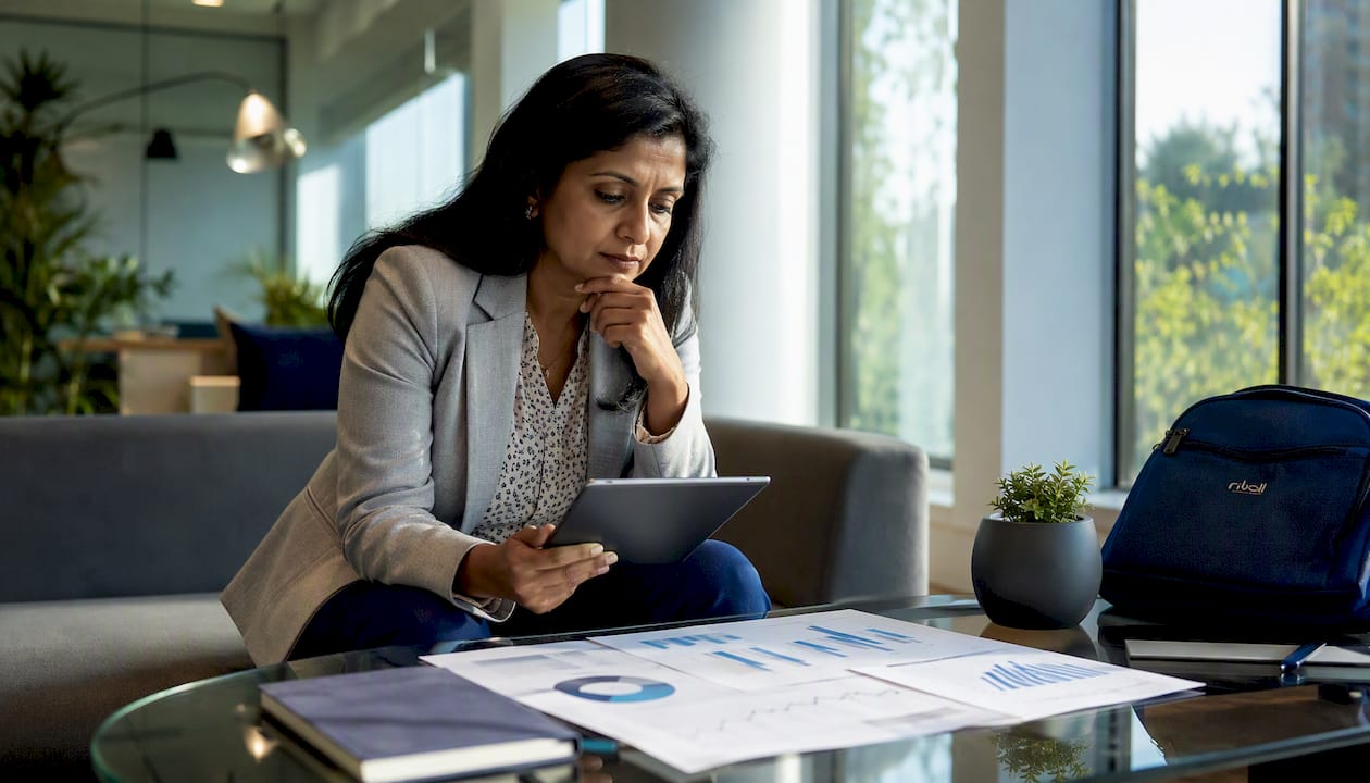 Help desk manager reviewing SLA documents