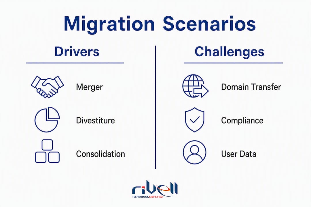 Infographic comparing migration drivers and challenges