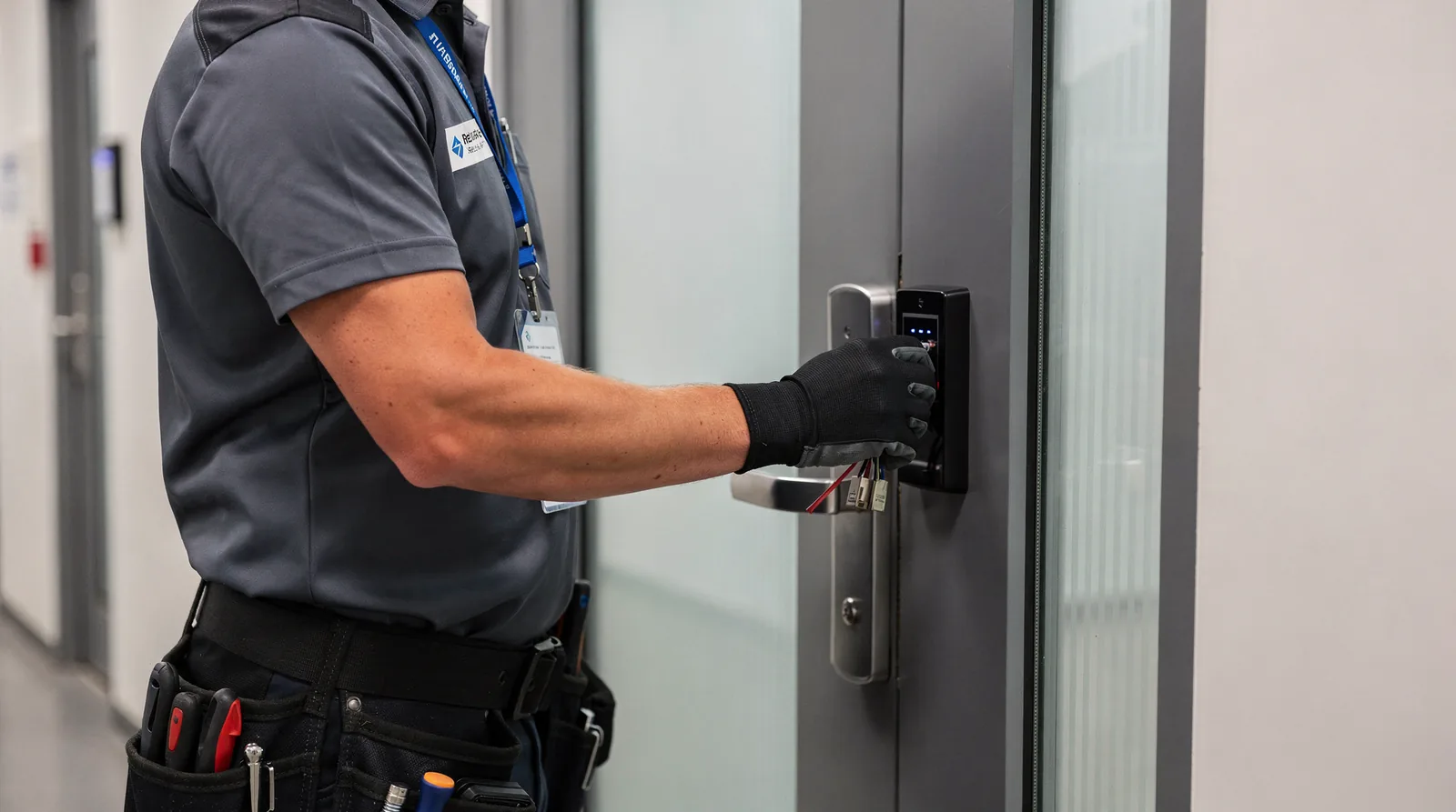 Access control credentials and offboarding are documented separately from camera and alarm system records